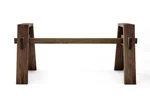 Selbsttragendes Tischgestell nach Maß aus Nussbaum massiv gefertigt