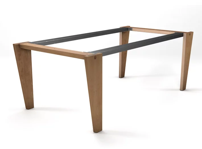 Tischuntergestell Buche massiv nach Maß in selbsttragender Ausführung gefertigt