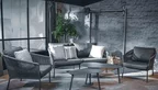 Outdoor-Sofagarnitur DL515 aus Aluminium in Charcoal/Dark Grey oder White/Light Grey