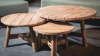 Outdoor-Beistelltisch DL2554 aus Teak, rund, in 3 Größen (Ø 50/60/80 cm)
