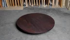 Runde Wenge Tischplatte aus 2–3 Bohlen, Ø 30–160 cm, natur geölt
