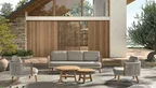 Gartenlounge GTI8103 mit Teakholz und Moos Kissen