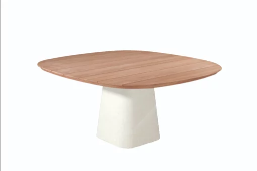 Gartentisch GF508 – recyceltes Teak Gartentisch GF508 mit Beton- oder Teak-Tischplatte – modern & wetterfest