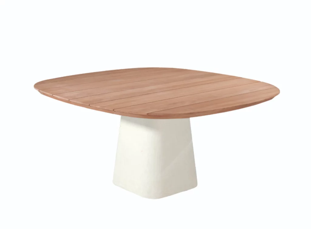 Gartentisch GF508 mit Beton- oder Teak-Tischplatte – modern & wetterfest