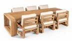 Seitenansicht des Low Dining Gartenmöbel Sets GA6901