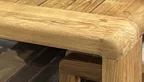 Natürliche Holzstruktur des recycelten Teakholzes