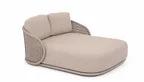 Outdoor Lounge-Liege mit Rope-Design und wetterfesten beigen Polstern