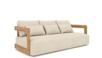 3-Sitzer Gartenlounge EDV5136 aus Teakholz mit Ecru Polstern