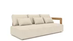 3-Sitzer mit Armlehne der Gartenlounge EDV5136 aus Teakholz