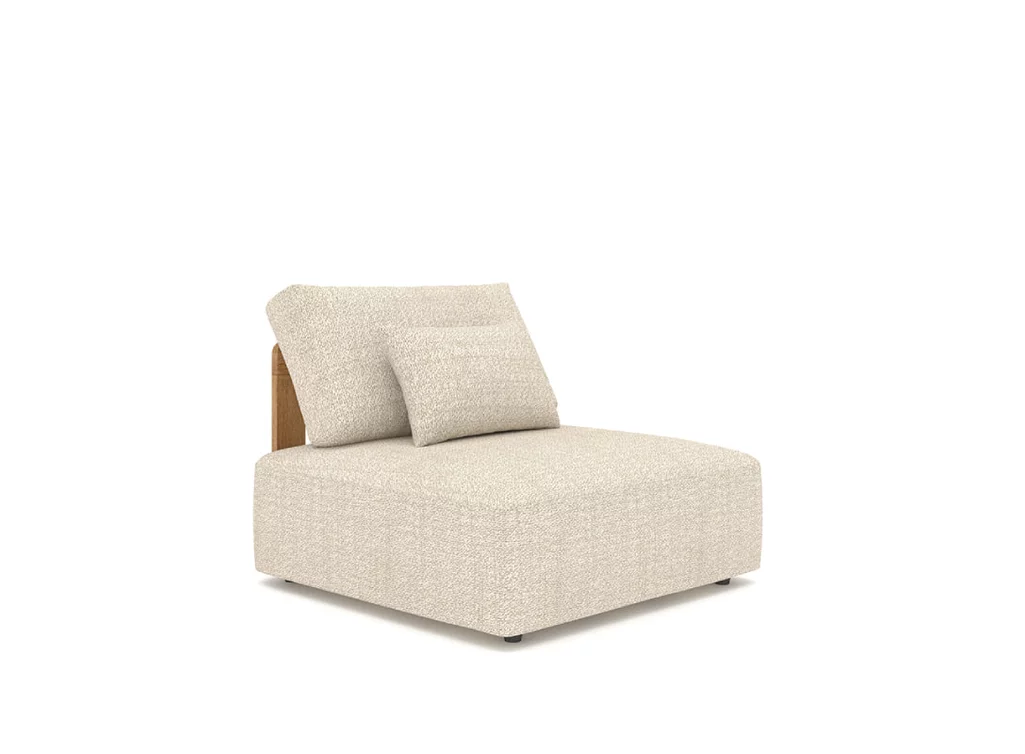Einzelelement der modularen Gartenlounge EDV5136 aus Teakholz