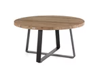 Gartentisch Holz rund aus Teak und Metall gefertigt, Modell BAW816-R.