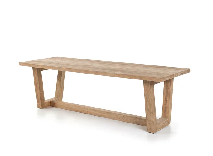 Gartentisch aus Holz Teak rustikal KLM677