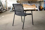 Aluminium Stuhl für außen mit einem Olefin Bezug