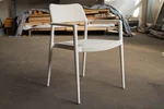 Outdoor Stuhl stapelbar aus Aluminium