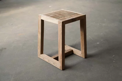 Gartenhocker Teakholz massiv und recycelt