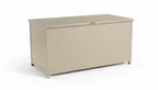 Wetterfeste Aluminium Kissenbox GA8501 in Leinen – Frontansicht