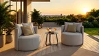 Outdoor Lounge-Sessel G3 auf einer modernen Terrasse mit hochwertiger Gartenlounge