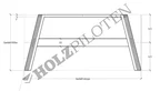 Tischuntergestell Holz Skizze 1