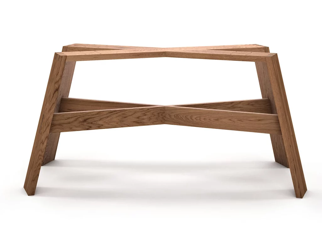 Tischuntergestell Holz nach Maß in vollmassiver Ausführung