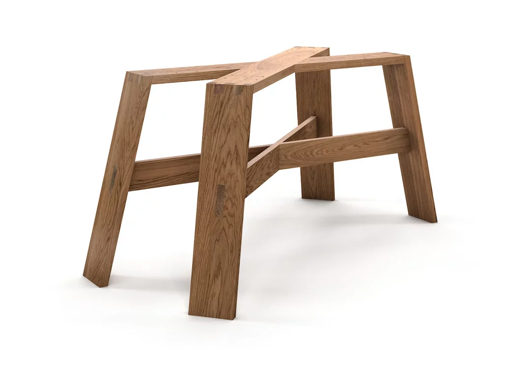 Tischgestell in Massfertigung aus massivem Holz verschiedene Oberflächen möglich
