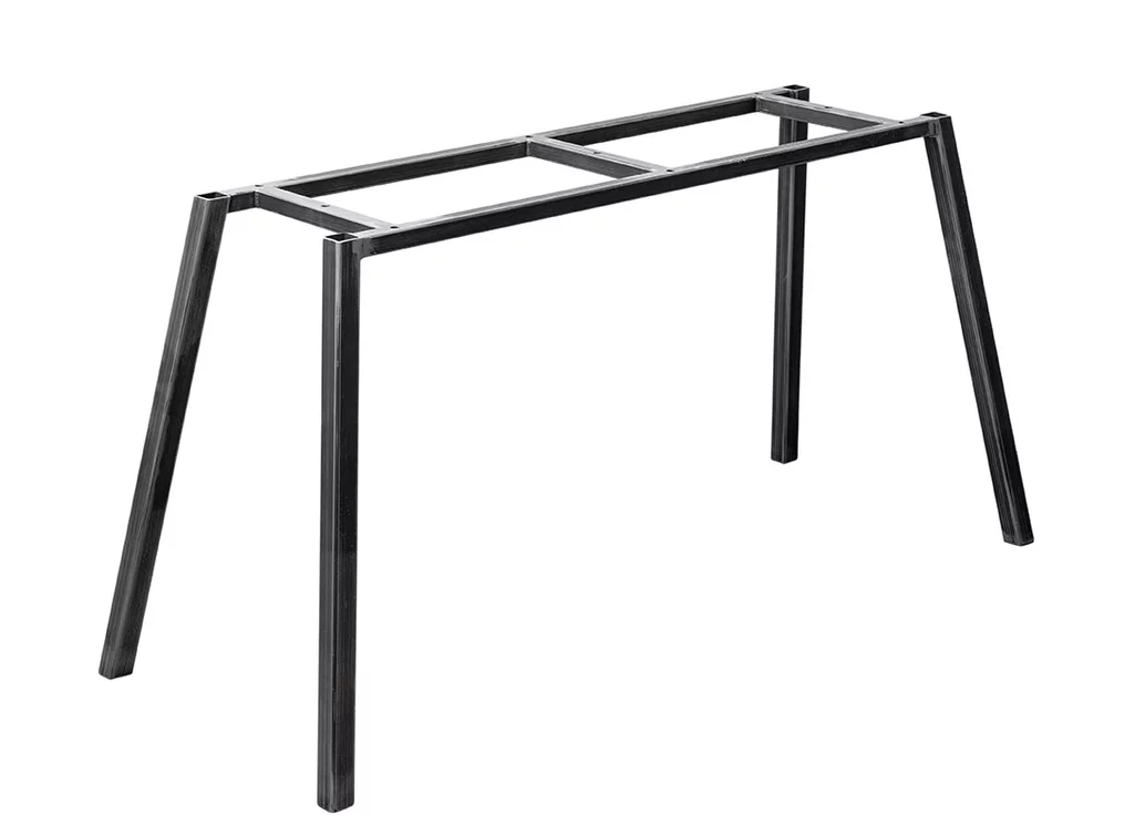 Stahl Tischgestell filigran Ansicht schräg vorne