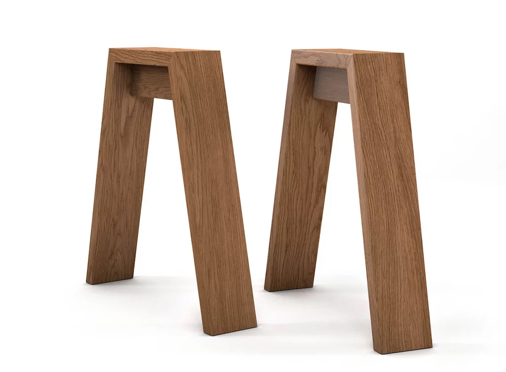 Massivholz Tischbeine mit einfacher Montage nach Maß gefertigt