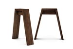 Nussbaum Tischgestell im skandinavischem Design auf Maß in vollmassiver Ausführung gefertigt