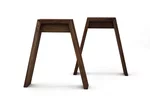 Tischgestell aus Holz Nussbaum nach Maß gefertigt in massiver Ausführung