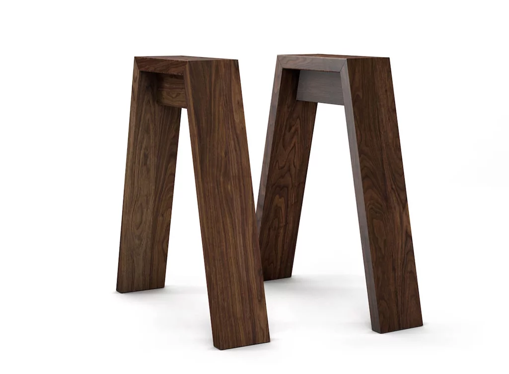 Nussbaum Tischbeine nach deinem Maß massiv gefertigt 