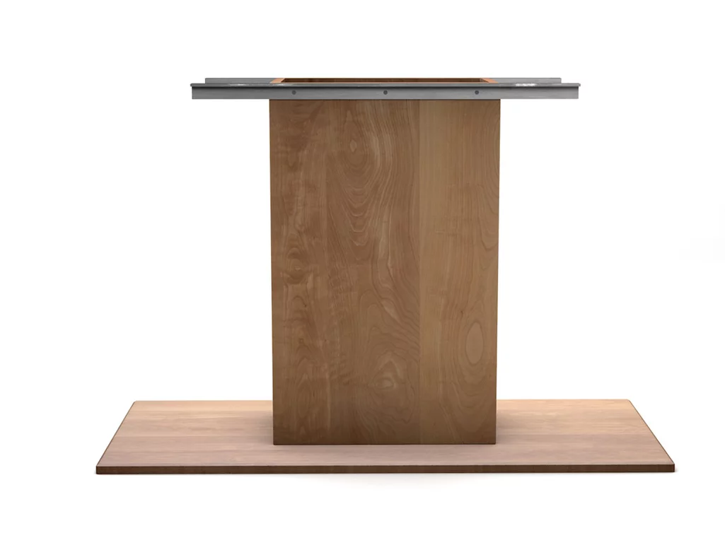 Tischuntergestell massiv nach Maß aus Buchenholz gefertigt.