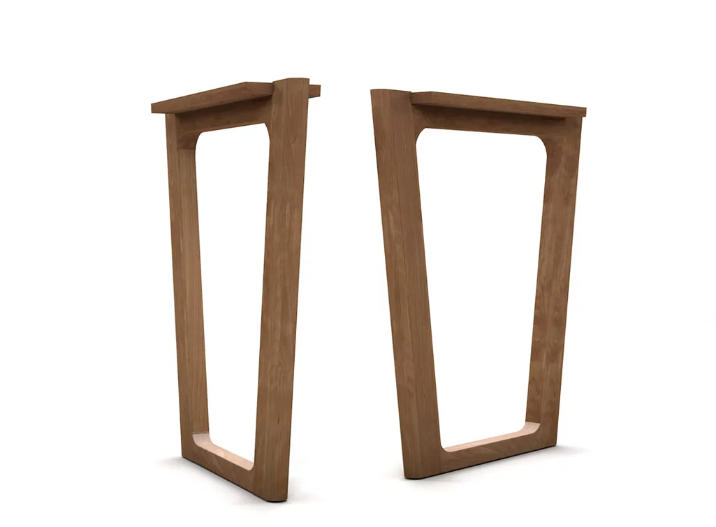 Holzkufen für deine Tischplatte aus Buche in massiver Ausführung