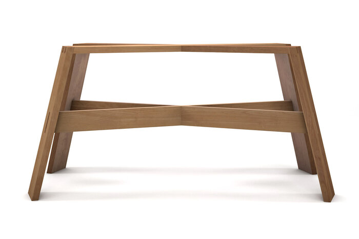 Extravagantes Buche Tischgestell traditionell gefertigt aus Massivholz
