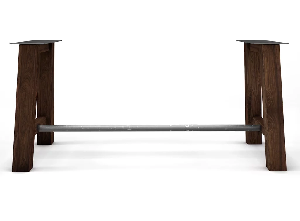 Dein Nussbaum Tischgestell auf Maß aus Massivholz gefertigt