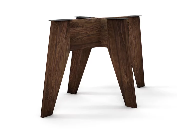 Edles Tischuntergestell aus Nussbaum nach Maß vollmassiv gefertigt