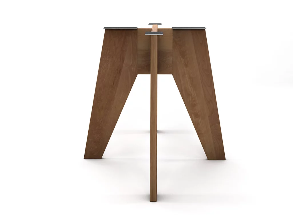 Massives Tischuntergestell aus Buchenholz auf Maß gefertigt