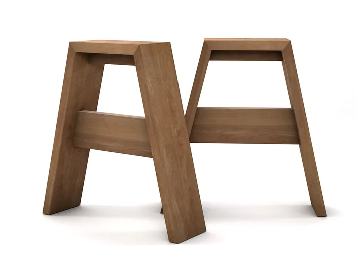 Tischfüße Holz Buche nach Maß im 2er Set in vollmassiver Ausführung