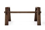 Selbsttragendes Tischgestell nach Maß aus Nussbaum massiv gefertigt
