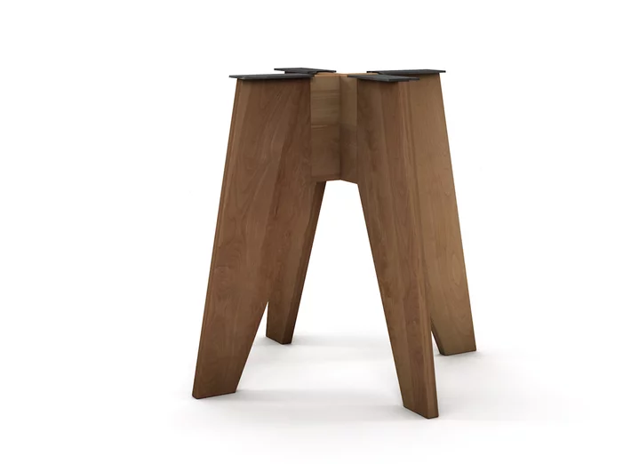 Buche Massivholz Tischgestell nach Maß als Mittelfuß gefertigt