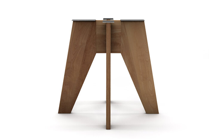 Modernes Tischuntergestell nach Maß aus Buchenholz vollmassiv 