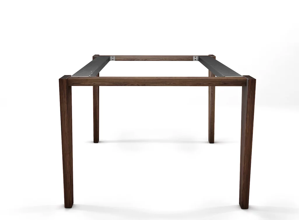 Tischuntergestell aus Nussbaum in Maßanfertigung in vollmassiver Ausführung Tischuntergestell aus Nussbaum in Maßanfertigung in vollmassiver Ausführung