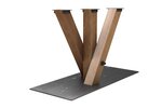 Tischgestell modern aus Massivholz Buche in Verbindungen mit purem Stahl