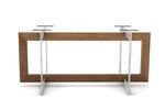 Tischuntergestell in selbsttragender Ausführung Buche in Verbindung mit Stahl
