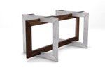 Futuristisches Tischgestell aus Holz und Stahl nach deinem Maß gefertigt 