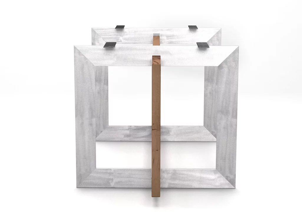 Esstischgestell alte Eiche mit Oberflächenauswahl