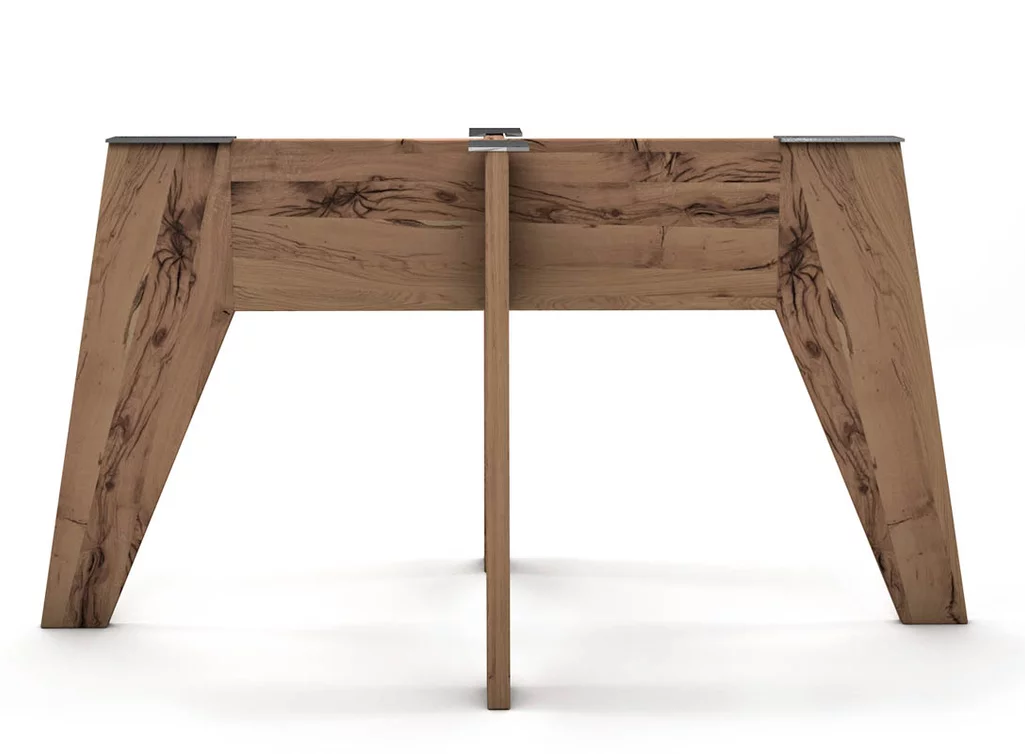 Mittelfußgestell aus wiederverwendbarem Eichen Altholz Mittelfußgestell aus wiederverwendbarem Eichen Altholz