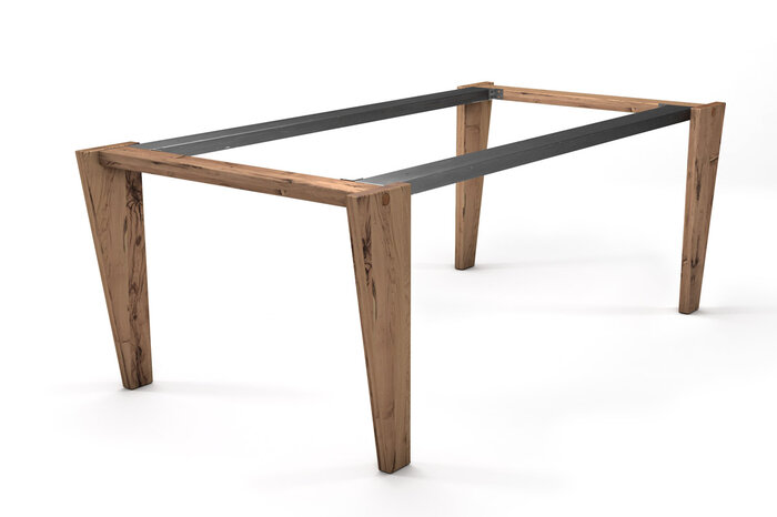 Eichen Altholz Tischgestell in selbsttragender Bauweise