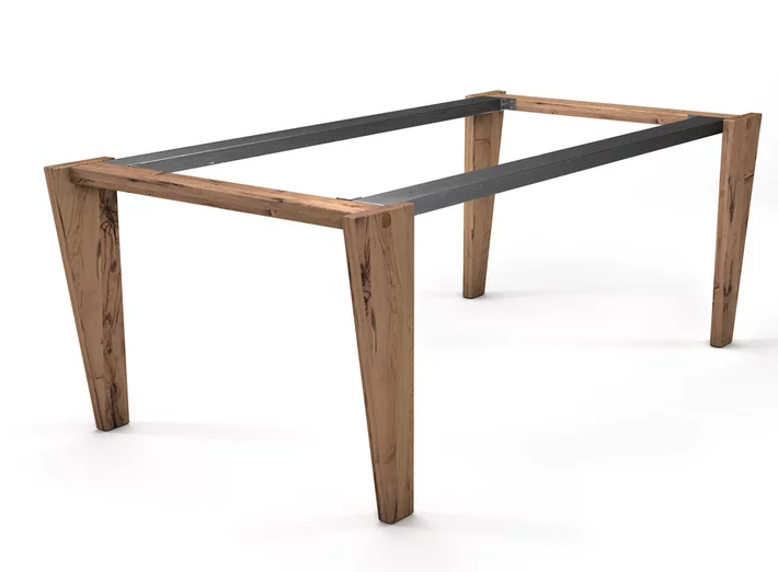 Eichen Altholz Tischgestell in selbsttragender Bauweise