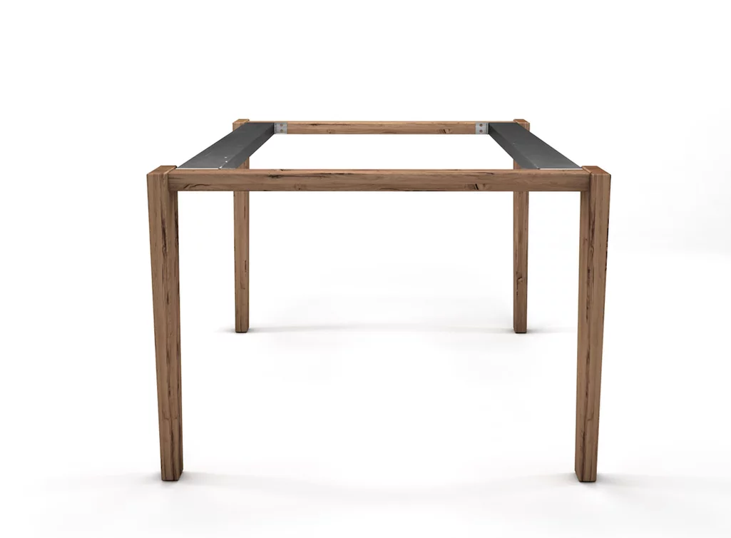 Selbsttragendes Tischgestell mit Stahlunterstzützung 