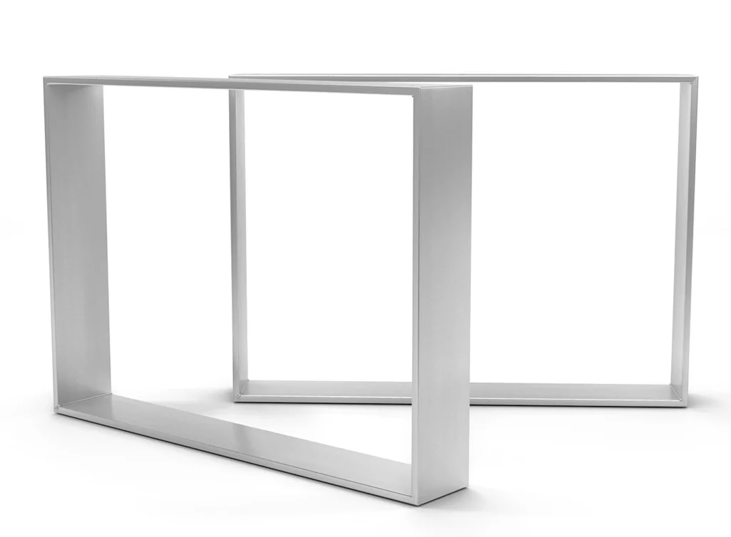 Tischkufen aus massivem Edelstahl