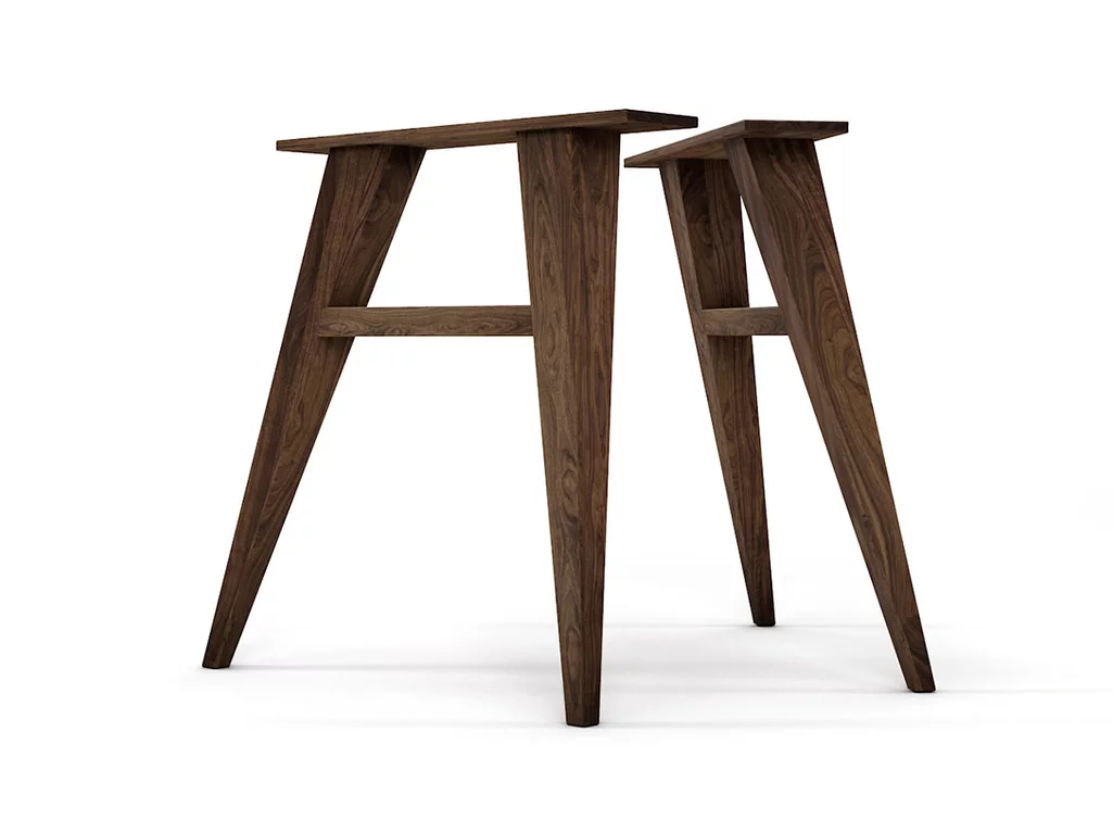 Tisch Holzbeine aus Nussbaum massiv auf Maß